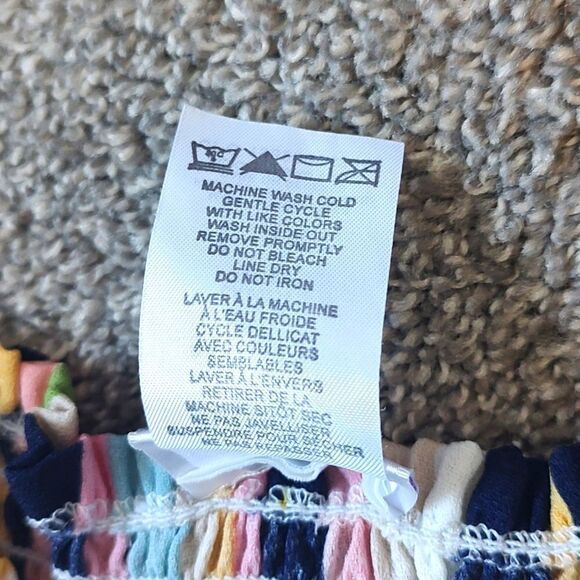 Iris & Ivy Size 14 100% Polyester Colorful Striped Halter Neckline Jumpsuit - Picture 9 of 9